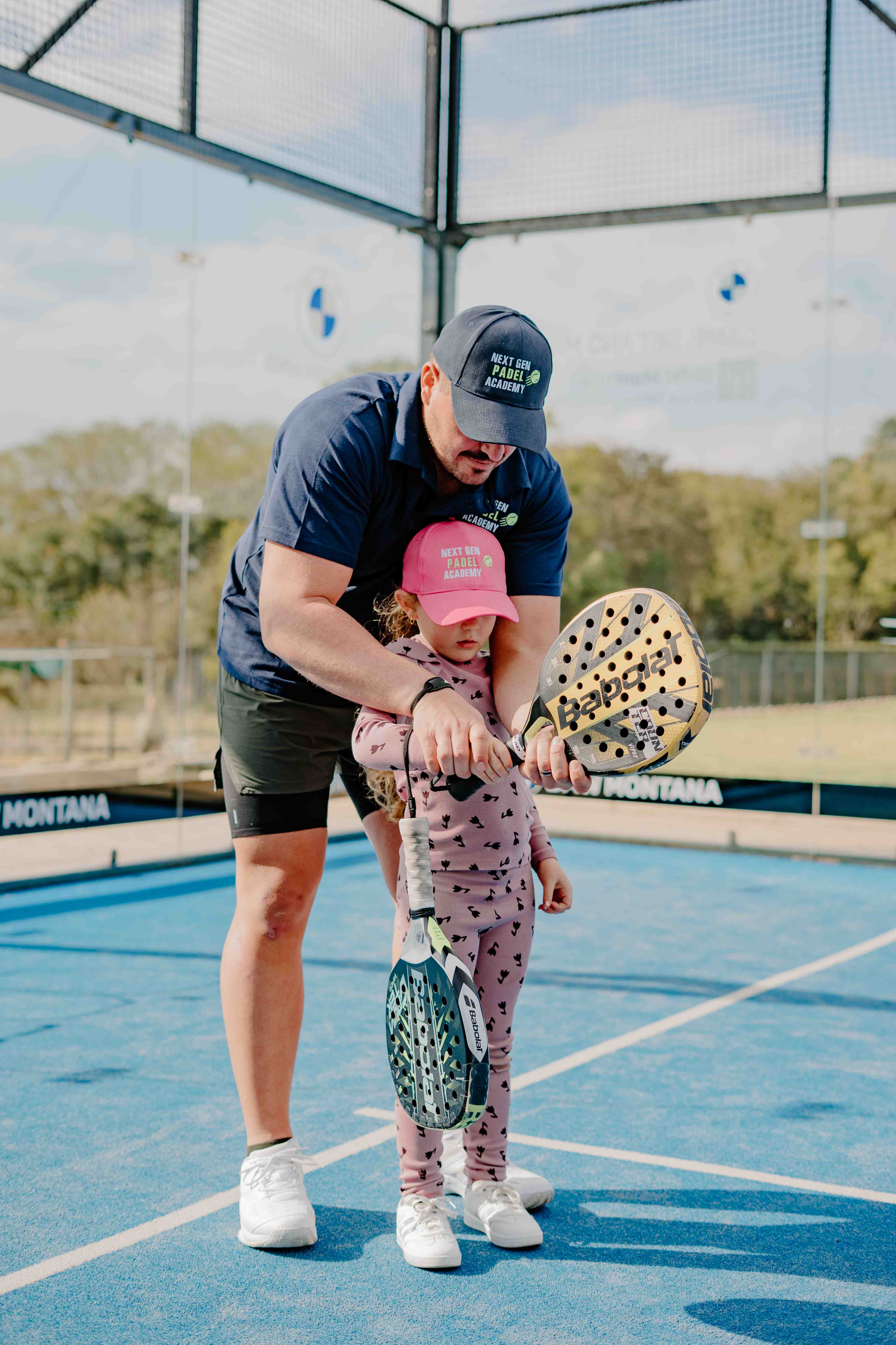Junior padel action during a coaching session at NextGen Padel Academy Pretoria